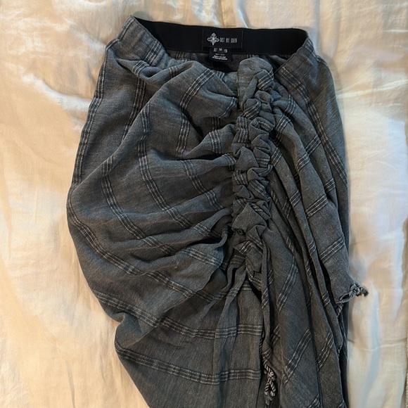 NWOT Just Bee Queen Tulum Stonewashed Skirt in Grey Size M - Picture 5 of 6